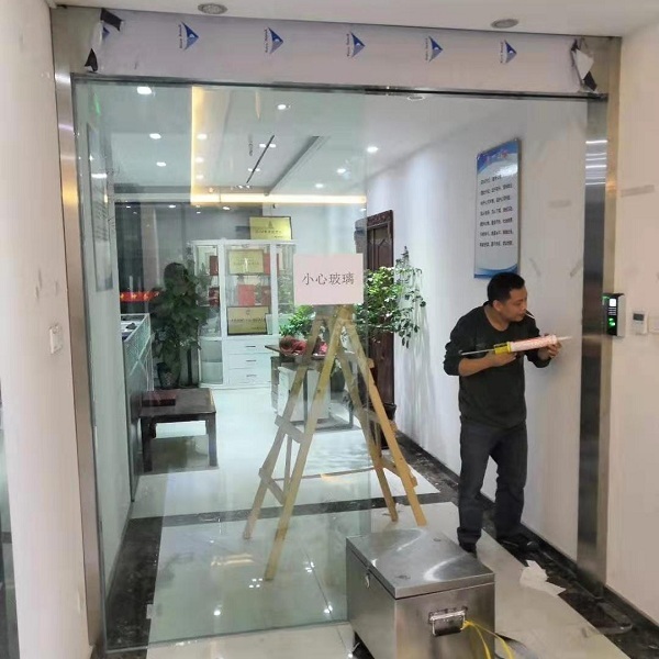 門禁自動門安裝案例，辦公室門禁自動門